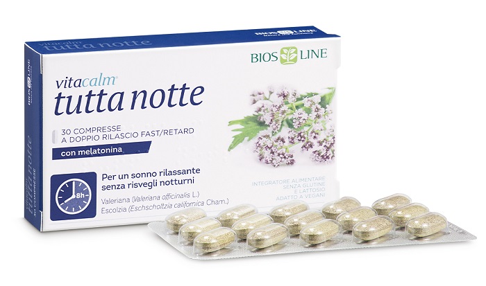VITACALM TUTTA NOTTE CON MELATONINA 30 COMPRESSE - Farmacia Del Monaco