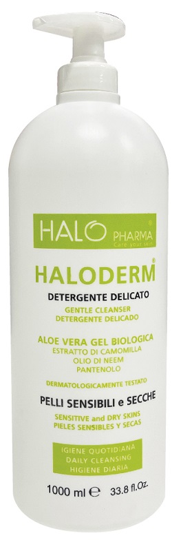 HALODERM DETERGENTE DELICATO 1 L FLACONE HDPE2 TAPPO C/PP92 - Farmacia Del Monaco
