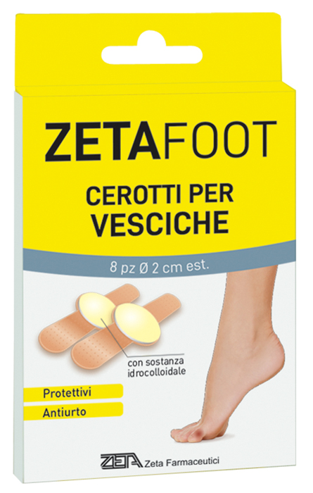 ZETAFOOT CEROTTO IDROCOLLOIDALE VESCICHE 8 PEZZI - Farmacia Del Monaco