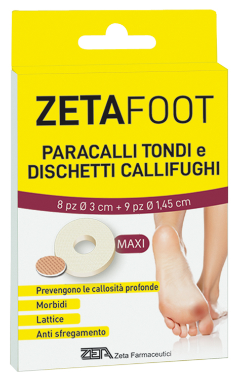 ZETAFOOT PARACALLO TONDO 8 PEZZI + DISCHETTO CALLIFUGO 9 PEZZI - Farmacia Del Monaco