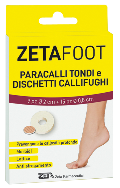 ZETAFOOT PARACALLO TONDO 9 PEZZI + DISCHETTO CALLIFUGO 15 PEZZI - Farmacia Del Monaco