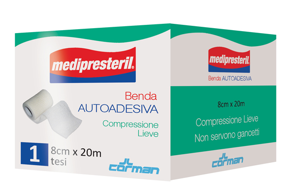 MEDIPRESTERIL BENDA AUTOADESIVA 8X2000 CM 1 PEZZO - Farmacia Del Monaco