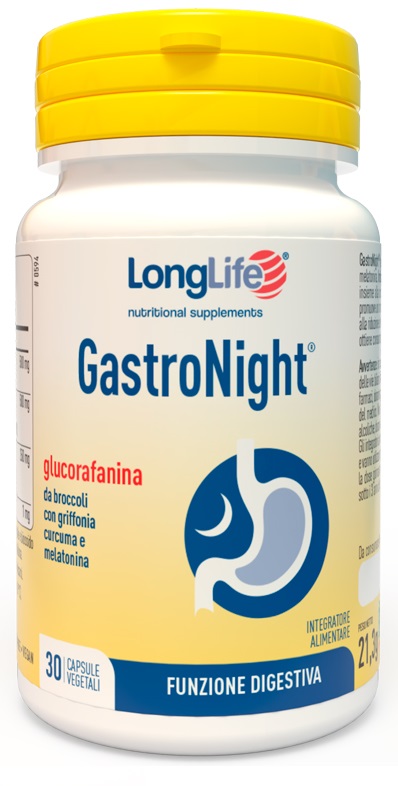 LONGLIFE GASTRONIGHT 30 CAPSULE VEGETALI - Farmacia Del Monaco