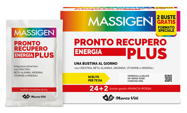 MASSIGEN PRONTO RECUPERO ENERGIA PLUS 24 BUSTINE + 2 BUSTINE - Farmacia Del Monaco