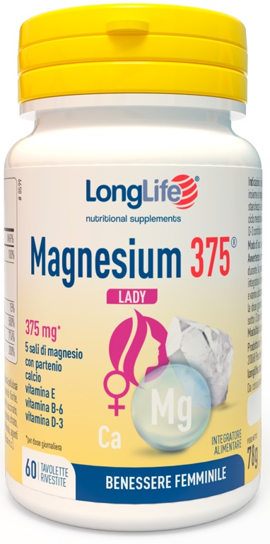 LONGLIFE MAGNESIUM 375 LADY 60 TAVOLETTE - Farmacia Del Monaco