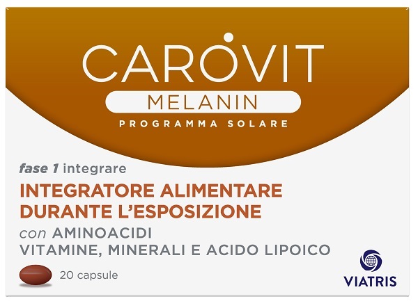 CAROVIT MELANIN PROGRAMMA SOLARE 20 CAPSULE - Farmacia Del Monaco