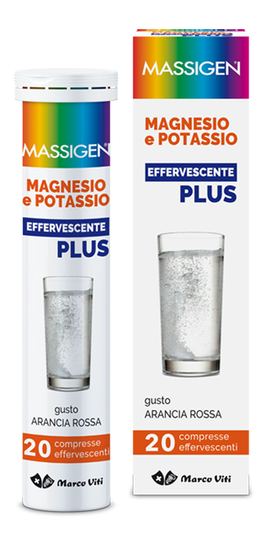 MASSIGEN MAGNESIO POTASSIO PLUS 20 COMPRESSE EFFERVESCENTI - Farmacia Del Monaco
