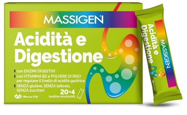 MASSIGEN ACIDITA' E DIGESTIONE 24 STICKPACK - Farmacia Del Monaco