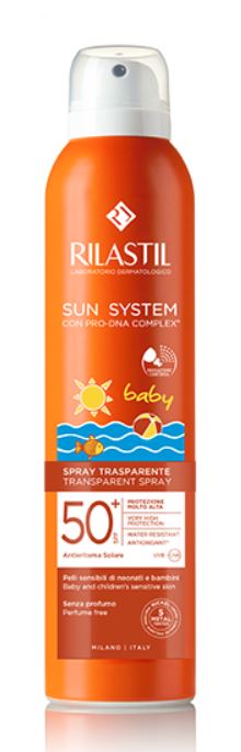 RILASTIL SUN SYSTEM BABY TRANSPARENT SPRAY SPF50+ 200 ML - Farmacia Del Monaco