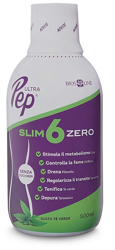 ULTRA PEP SLIM 6 ZERO TE' VERDE 500 ML BIOSLINE - Farmacia Del Monaco