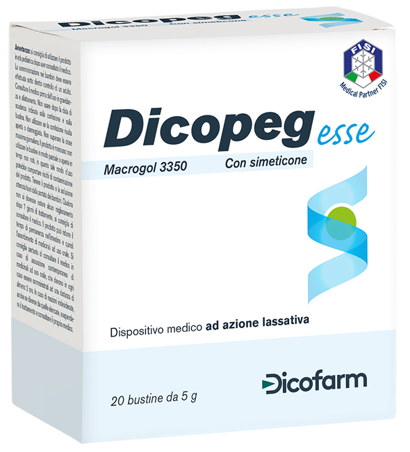 DICOPEG ESSE 20 BUSTE 5 G MACROGOL 3350 - Farmacia Del Monaco