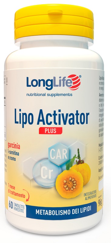 LONGLIFE LIPO ACTIVATOR PLUS 60 TAVOLETTE RIVESTITE DA 1,6 G - Farmacia Del Monaco