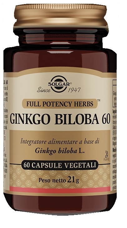 GINKGO BILOBA 60 60 CAPSULE VEGETALI - Farmacia Del Monaco