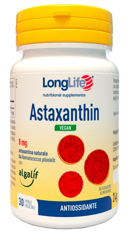 LONGLIFE ASTAXANTHIN VEGAN 30 PERLE - Farmacia Del Monaco