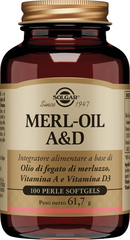 MERL OIL A&D 100 PERLE SOFTGEL - Farmacia Del Monaco