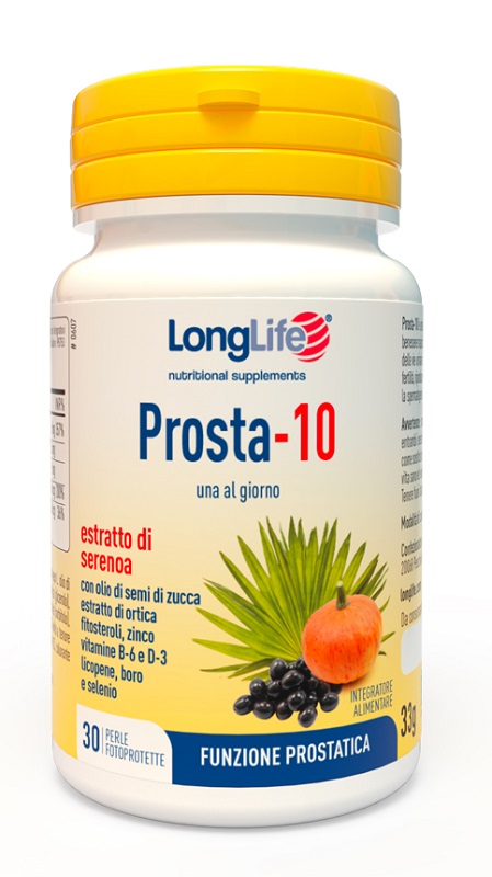 LONGLIFE PROSTA-10 30 PERLE FOTOPROTETTE - Farmacia Del Monaco