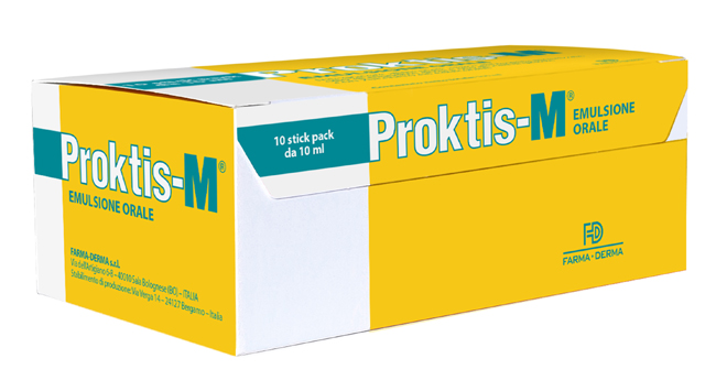 PROKTIS-M EMULSIONE ORALE 10 STICK DA 10 ML - scadenza 03/2026 - Farmacia Del Monaco