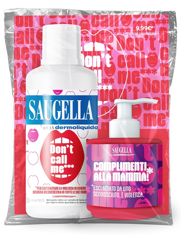 SAUGELLA BUNDLE DERMOLIQUIDO DON'T CALL ME 1 SAUGELLA DERMOLIQUIDO 500 ML CON ETICHETTA EDIZIONE LIMITATA + 1 MINISIZE SAMPLE CON PUMP 150 ML - Farmacia Del Monaco
