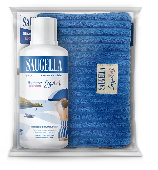 SAUGELLA SEGUIMI BUNDLE DERMOLIQUIDO 500 ML + GADGET POCHETTE - Farmacia Del Monaco