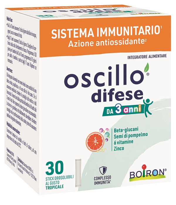 OSCILLO DIFESE 3+ 30 STICK OROSOLUBILI - Farmacia Del Monaco