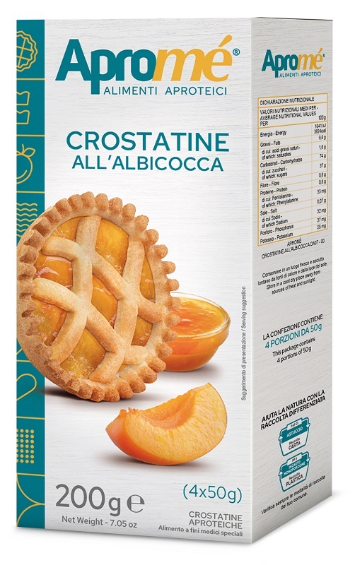 APROME' CROSTATINE ALBICOCCA 4 PEZZI DA 50 G - Farmacia Del Monaco