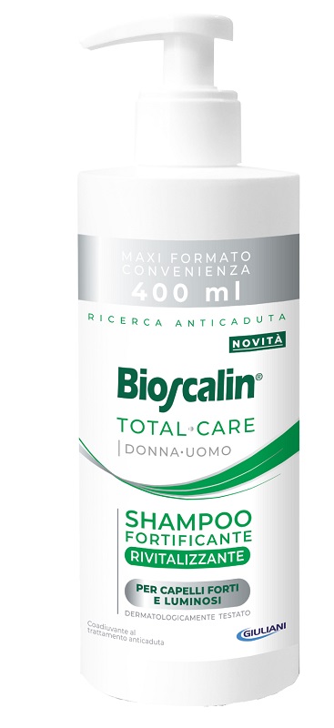 BIOSCALIN TOTAL CARE SHAMPOO FORTIFICANTE RIVITALIZZANTE 400 ML - Farmacia Del Monaco
