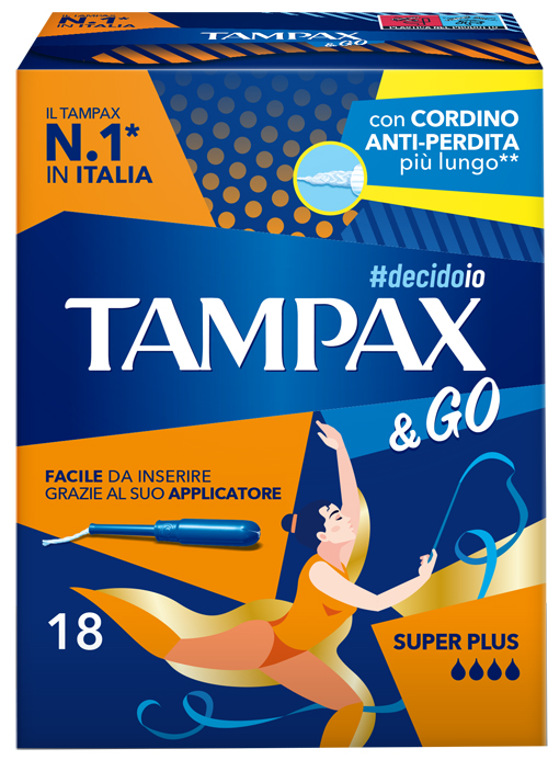 TAMPAX &GO SUPER PLUS 18 PEZZI - Farmacia Del Monaco