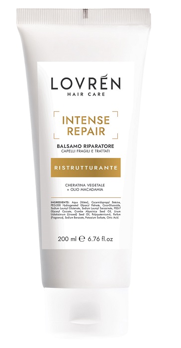LOVREN HAIR CARE INTENSE REPAIR BALSAMO RISTRUTTURANTE 200 ML - Farmacia Del Monaco