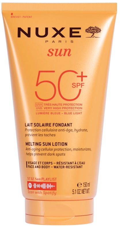NUXE SUN LATTE SOLARE ANTI-ETA' VISO&CORPO SPF50+ 150 ML - Farmacia Del Monaco