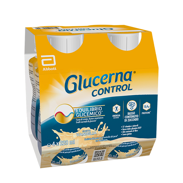 GLUCERNA CONTROL VANIGLIA 4X220 ML - Farmacia Del Monaco