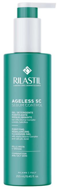 RILASTIL AGELESS SC SEBUM CONTROL GEL DETERGENTE PURIFICANTE RIEQUILIBRANTE 250 ML - Farmacia Del Monaco