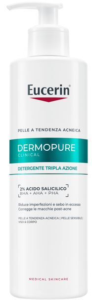 EUCERIN DERMOPURE CLINICAL DETERGENTE TRIPLA AZIONE 400 ML - Farmacia Del Monaco