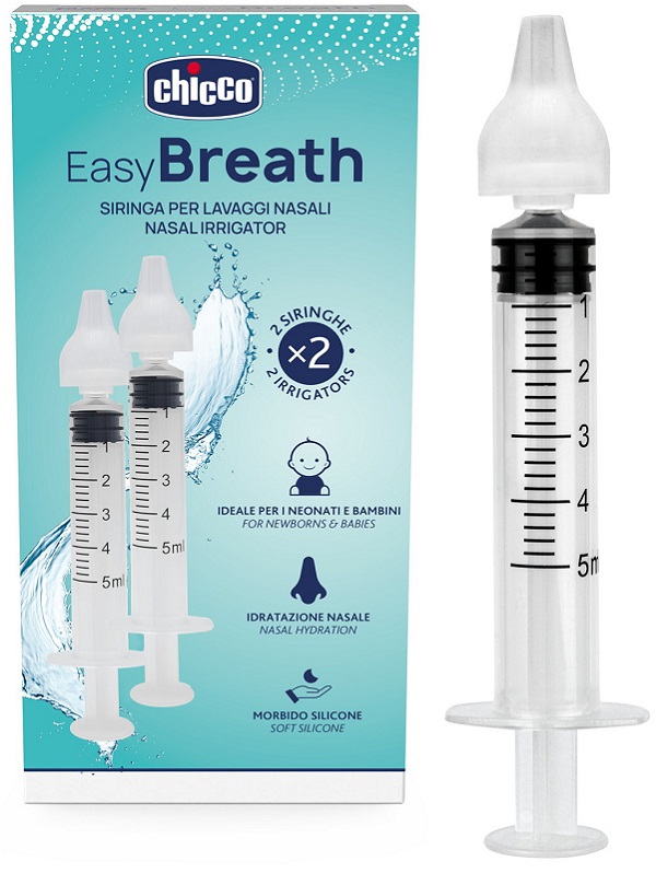 SIRINGA NASALE LAVAGGI EASY BREATH CHICCO 2 PEZZI - Farmacia Del Monaco