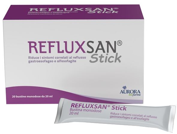 REFLUXSAN STICK 20 BUSTINE MONODOSE DA 20 ML SENZA GLUTINE SENZA LATTOSIO - Farmacia Del Monaco