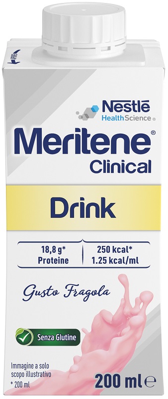 MERITENE CLINICAL DRINK FRAGOLA 200 ML - Farmacia Del Monaco