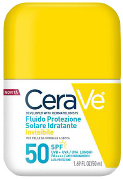 CERAVE FLUIDO PROTEZIONE SOLARE IDRATANTE INVISIBILE SPF50 50 ML - Farmacia Del Monaco