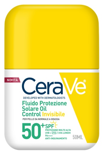CERAVE FLUIDO PROTEZIONE SOLARE OIL CONTROL INVISIBILE SPF50+ 50 ML - Farmacia Del Monaco