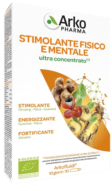 ARKOFLUIDI STIMOLANTE FISICO MENTALE ULTRACONCENTRATO 10 FIALE DA 15 ML - Farmacia Del Monaco