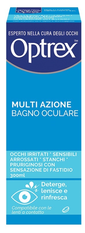 BAGNO OCULARE OPTREX MULTI AZIONE 300 ML + OCCHIERA FLESSIBILE - Farmacia Del Monaco