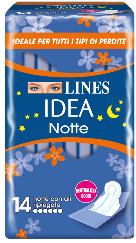 LINES IDEA NOTTE CON ALI RIPIEGATE 14 PEZZI - Farmacia Del Monaco