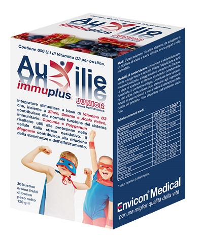 AUXILIE IMMUPLUS JUNIOR SOLUBILE 30 STICK PACK - Farmacia Del Monaco
