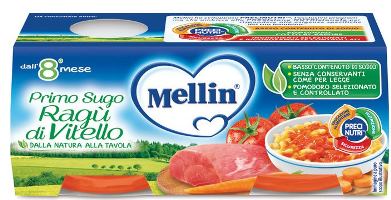 MELLIN PRIMOSUGO RAGU' DI VITELLO 2 VASETTI DA 80 G - Farmacia Del Monaco