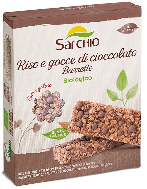 RISO E GOCCE DI CIOCCOLATO 4 BARRETTE BIOLOGICHE X 20 G - Farmacia Del Monaco