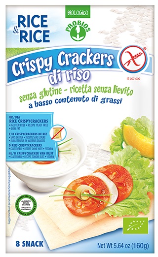 RICE&RICE CRISPY CRACKERS 100% RISO 160 G SENZA LIEVITO - Farmacia Del Monaco