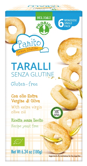 PANITO TARALLI SENZA GLUTINE E SENZA LIEVITO 180 G - Farmacia Del Monaco