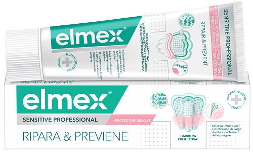 DENTIFRICIO ELMEX SENSITIVE RIPARA & PREVIENE 75 ML - Farmacia Del Monaco