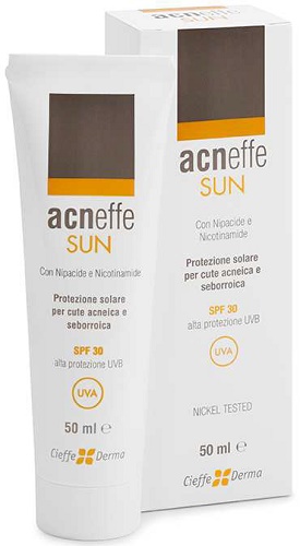 ACNEFFE SUN SPF 30 ALTA PROTEZIONE UVB PER CUTE ACNEICA E SEBORROICA 50 ML - Farmacia Del Monaco