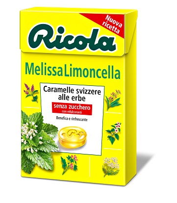 RICOLA MELISSA LIMONCELLA SENZA ZUCCHERO 50 G - Farmacia Del Monaco