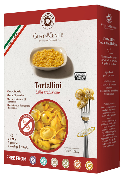 GUSTAMENTE TORTELLINI PROSCIUTTO 250 G - Farmacia Del Monaco