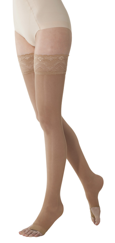 MARILYN 140 PUNTA APERTA CALZA AUTOREGGENTE CAMEL 3-ML - Farmacia Del Monaco